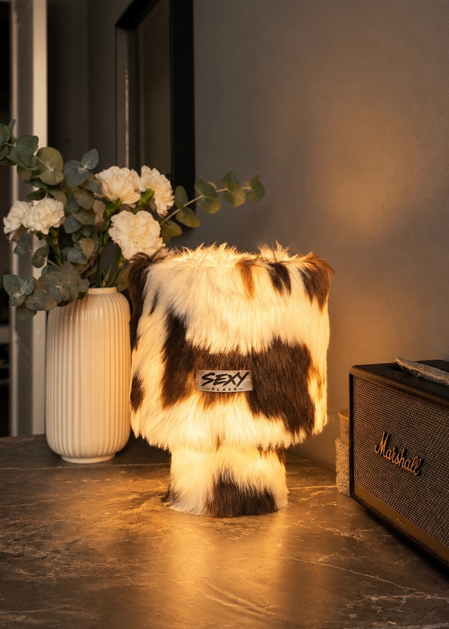 Cow Print Faux Fur