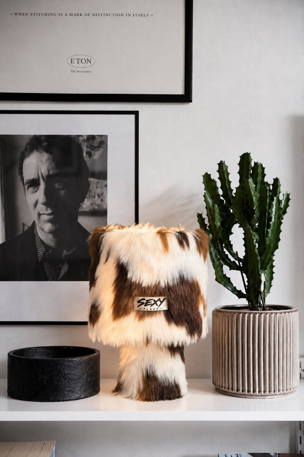Cow Print Faux Fur